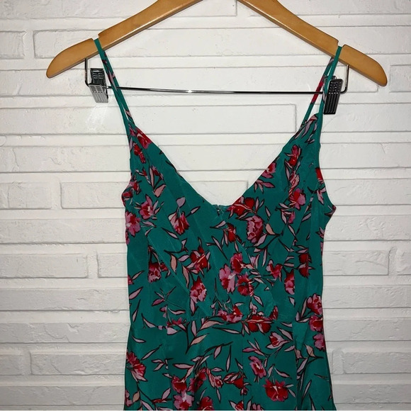 Yumi Kim Green Vienna Silk Floral Print A-Line Dress, Women’s Size 0 - Picture 10 of 10